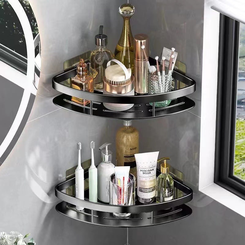 Corner Bathroom Shelf – Aluminum Alloy Wall-Mounted Storage Rack