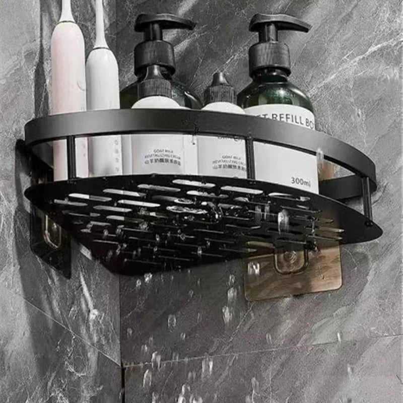 Corner Bathroom Shelf – Aluminum Alloy Wall-Mounted Storage Rack